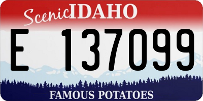ID license plate E137099