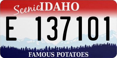 ID license plate E137101