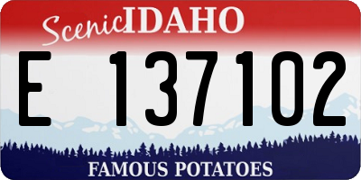 ID license plate E137102