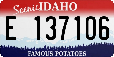 ID license plate E137106