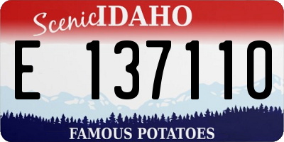 ID license plate E137110