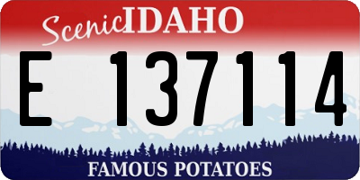 ID license plate E137114
