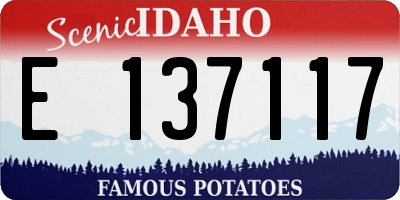 ID license plate E137117