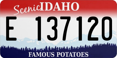ID license plate E137120