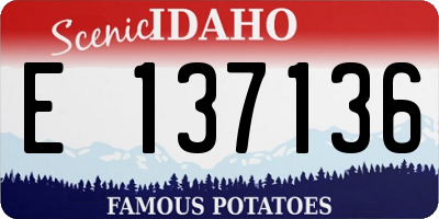 ID license plate E137136