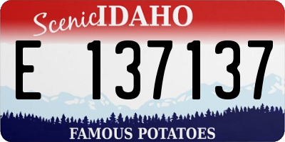 ID license plate E137137