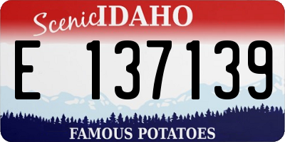 ID license plate E137139