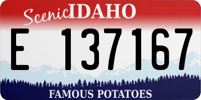 ID license plate E137167