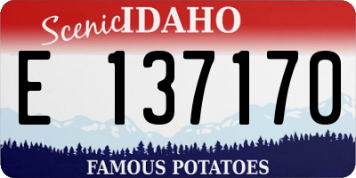 ID license plate E137170