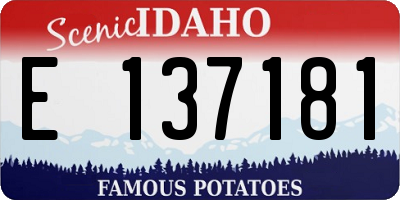 ID license plate E137181