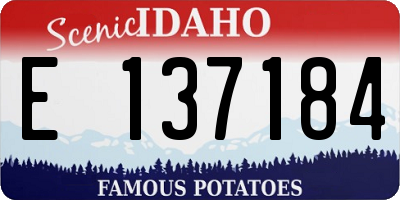 ID license plate E137184