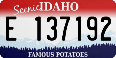ID license plate E137192
