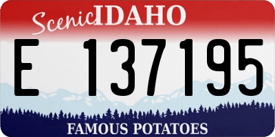 ID license plate E137195