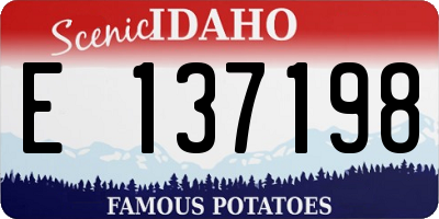 ID license plate E137198