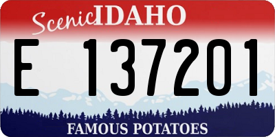 ID license plate E137201