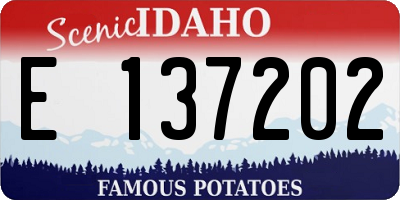 ID license plate E137202