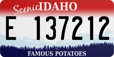 ID license plate E137212