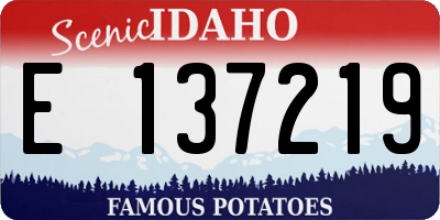 ID license plate E137219