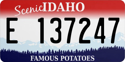 ID license plate E137247