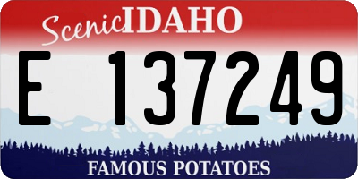 ID license plate E137249