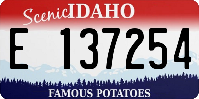 ID license plate E137254