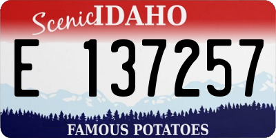 ID license plate E137257