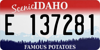 ID license plate E137281