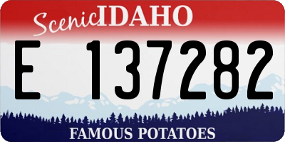 ID license plate E137282