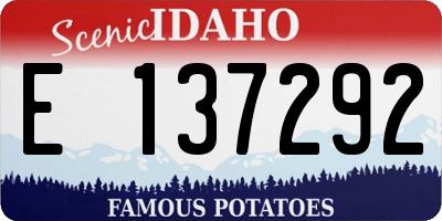 ID license plate E137292
