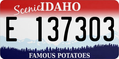 ID license plate E137303