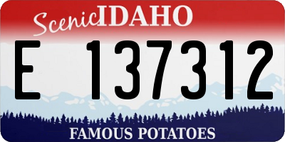 ID license plate E137312