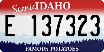 ID license plate E137323