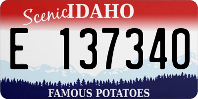 ID license plate E137340
