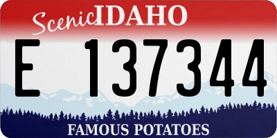 ID license plate E137344