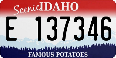 ID license plate E137346