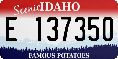 ID license plate E137350
