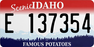 ID license plate E137354