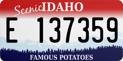 ID license plate E137359