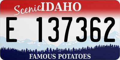 ID license plate E137362