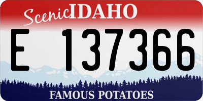 ID license plate E137366
