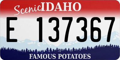 ID license plate E137367