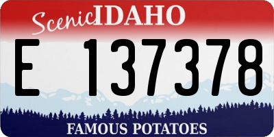 ID license plate E137378