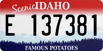 ID license plate E137381