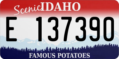 ID license plate E137390