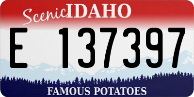 ID license plate E137397