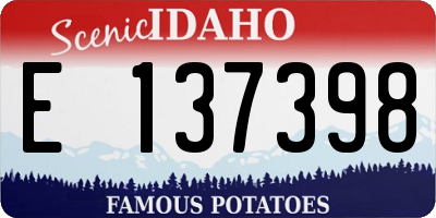 ID license plate E137398