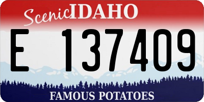 ID license plate E137409