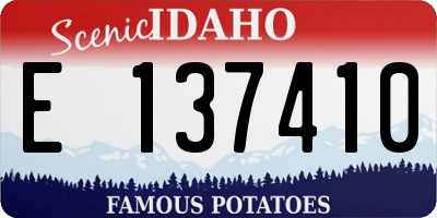 ID license plate E137410