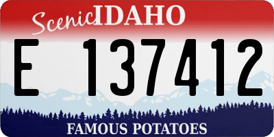 ID license plate E137412