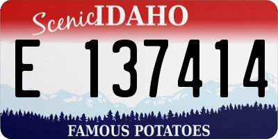 ID license plate E137414